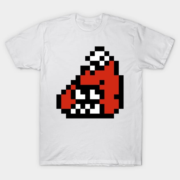 Black 8-bit Fishfry T-Shirt by Lorihime